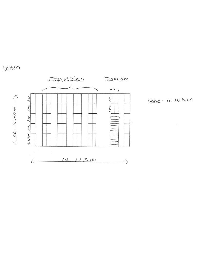 META Fachboden-Geschossanlage / Lagerbühne – ca. 11,30 x 5,40 m | 2-geschossig | ca. 450 Fachböden | gebraucht